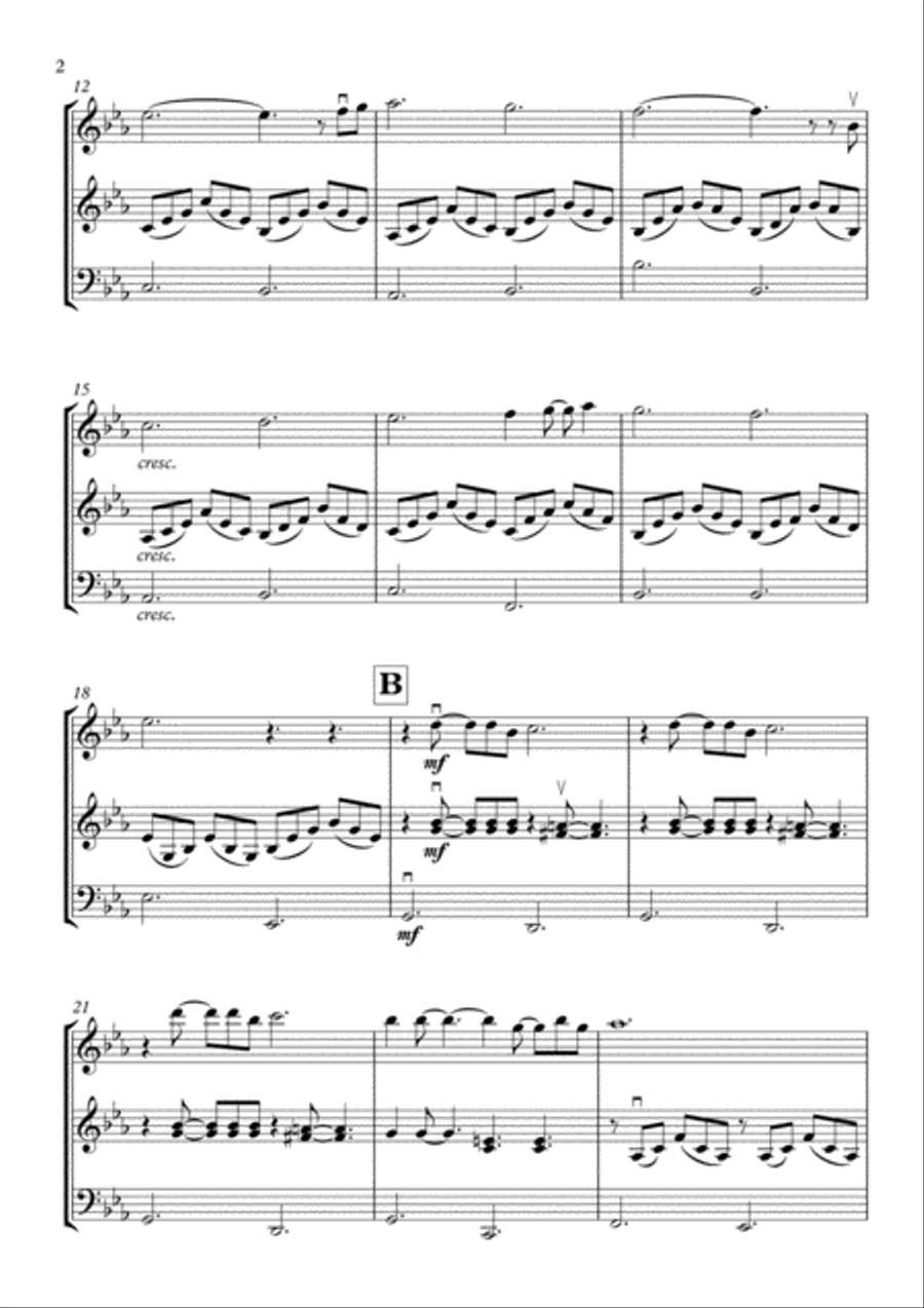 Can't Help Falling In Love String Trio scores gallery preview page 4