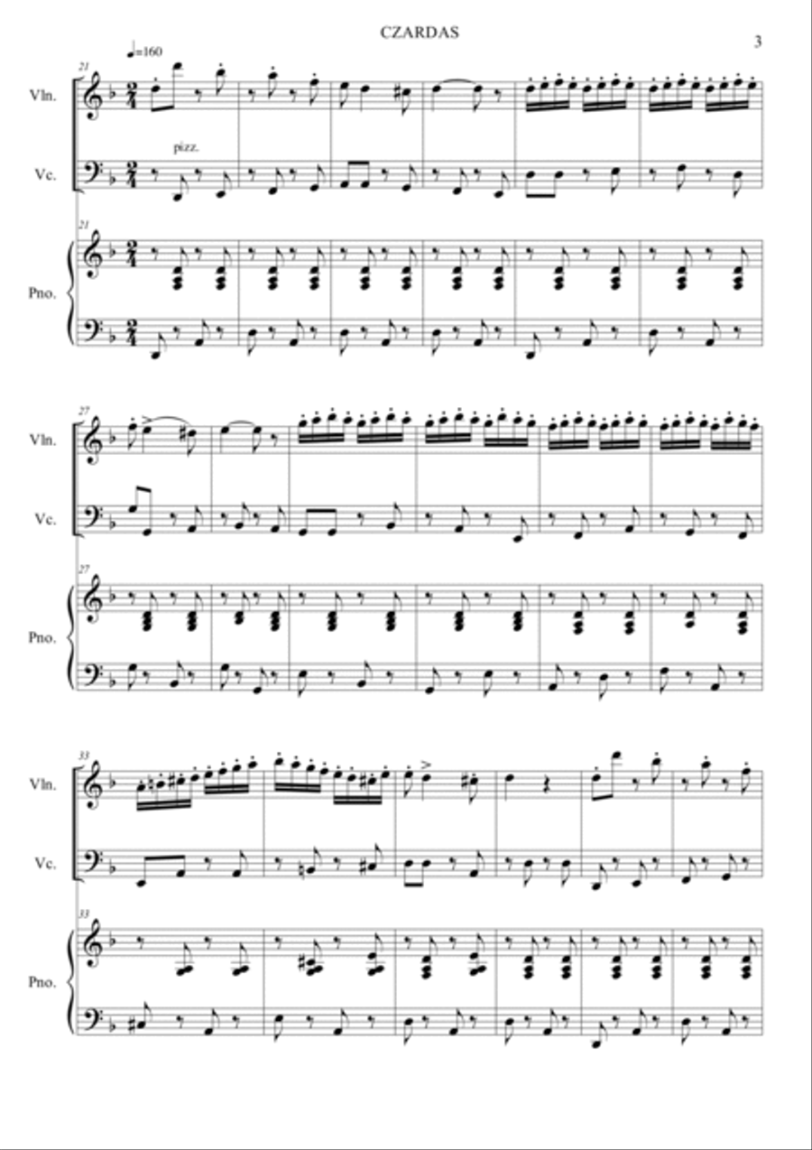 Czardas Piano Trio scores gallery preview page 3