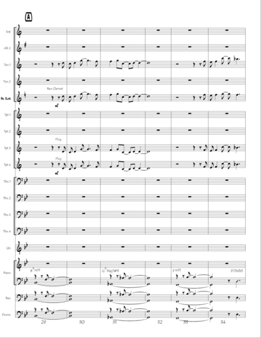 The Dark Moon SCORE (digital print) Jazz Ensemble scores gallery preview page 2