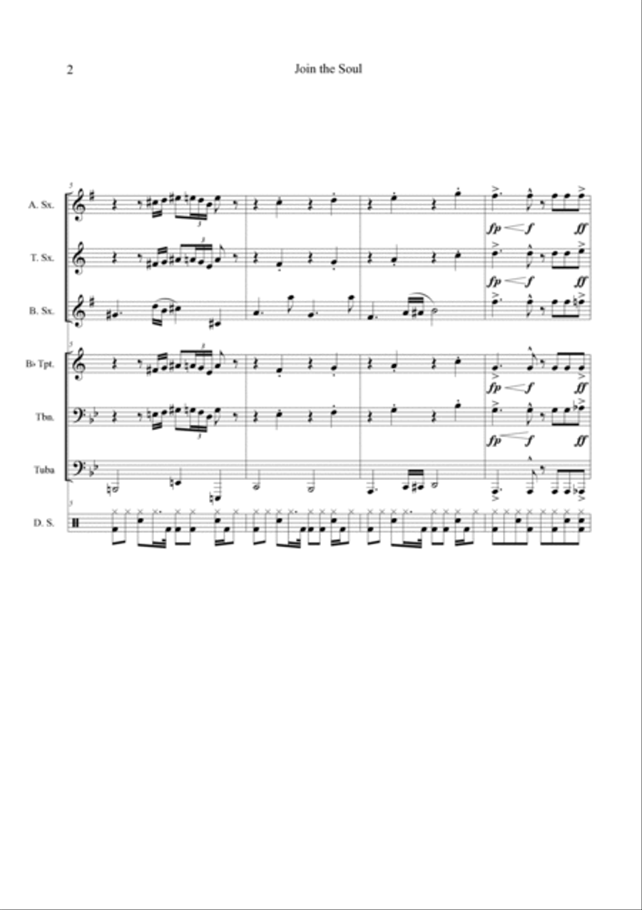 Join The Soul for Brass Band - Original Composition and Arrangement by Anderson Quevedo Join The Soul for Brass Band - Original Composition and Arrangement by Anderson Quevedo Brass Band scores gallery preview page 2