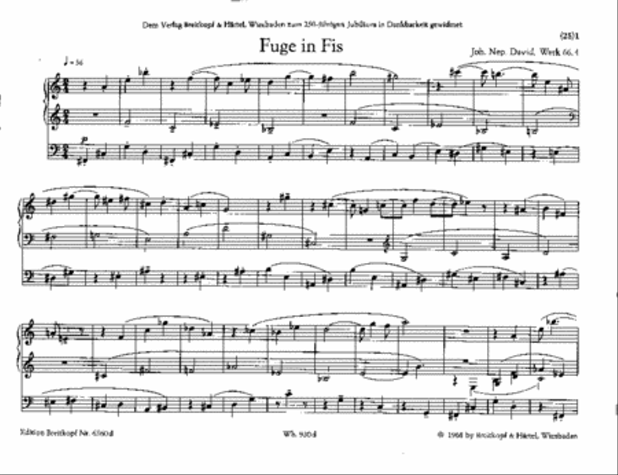 12 Organ Fugues through all the Keys Werk 66 Organ scores gallery preview page 2