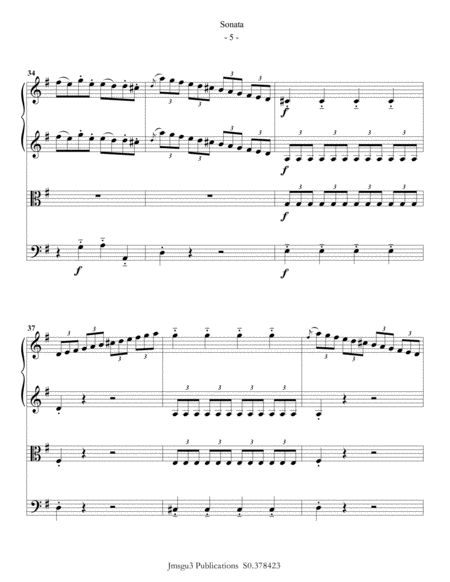 Beethoven: Sonata Op. 49 No. 2 for String Quartet image number null