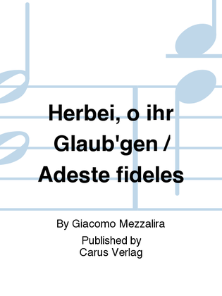 Book cover for Herbei, o ihr Glaub'gen / Adeste fideles