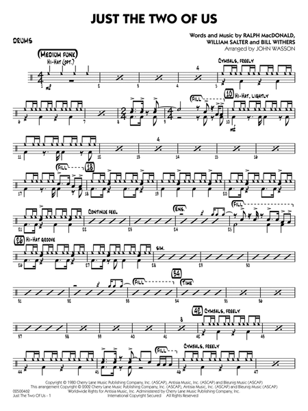 Just the Two of Us (arr. John Wasson) - Drums