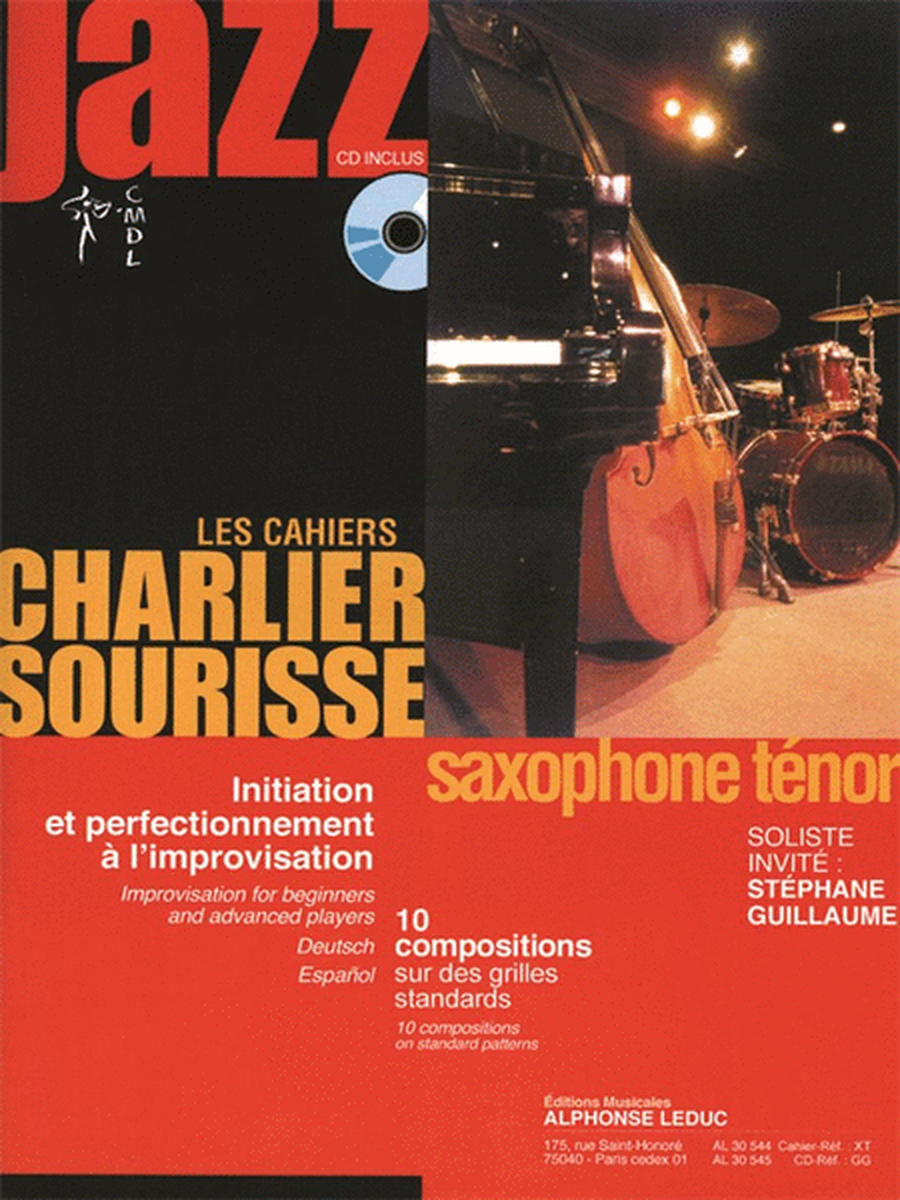 Les Cahiers Charlier/sourisse - Jazz (livre Avec Cd Al30545) Pour Saxophone