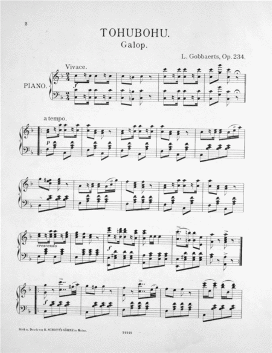 Tohubohu Galop Pour Piano Piano Solo scores gallery preview page 2