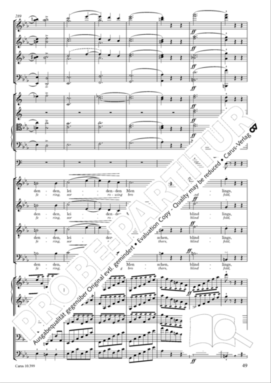 Schicksalslied, Op. 54 4-Part scores gallery preview page 50