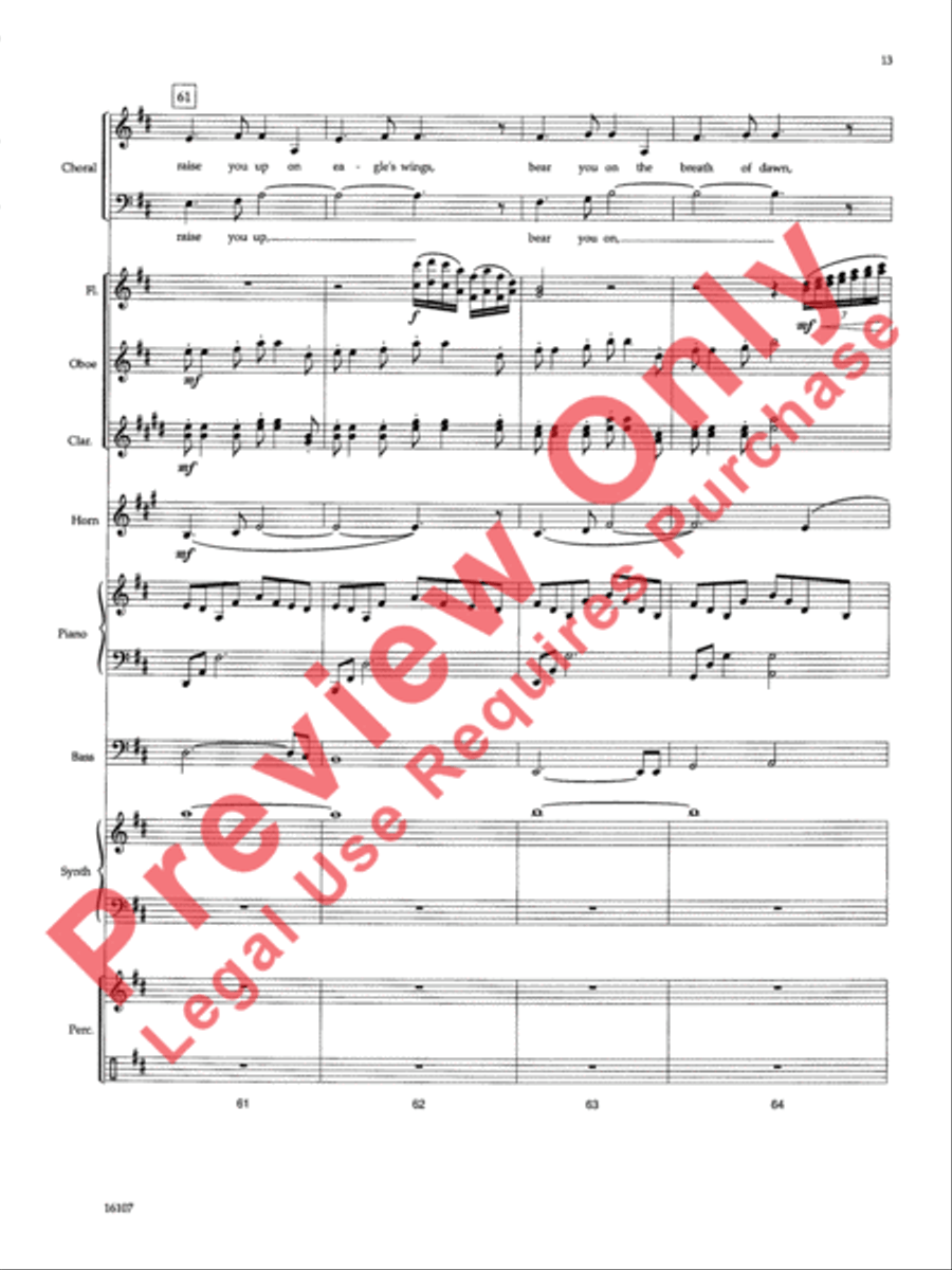 On Eagle's Wings Choir scores gallery preview page 38