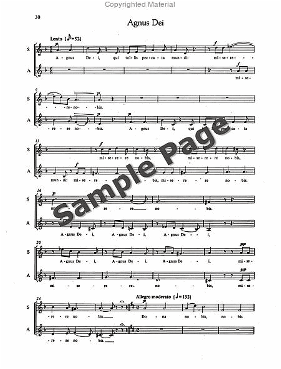 Mass in D Minor Mass in D Minor SSA scores gallery preview page 31