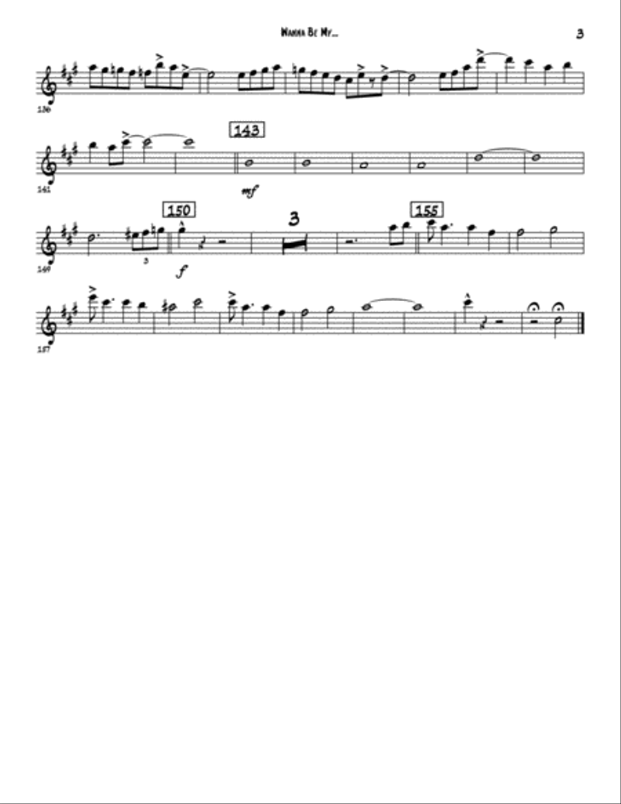 Wanna Be My... For Big Band Jazz Ensemble scores gallery preview page 3