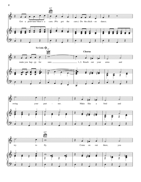 The Chicken Dance by Werner Thomas Piano, Vocal, Guitar - Digital Sheet Music