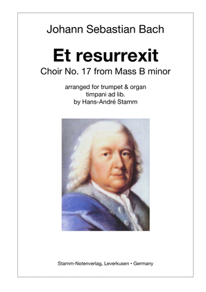 Book cover for J. S. Bach - Et Resurrexit Choir from Mass in B minor arr. for Trumpet & Organ