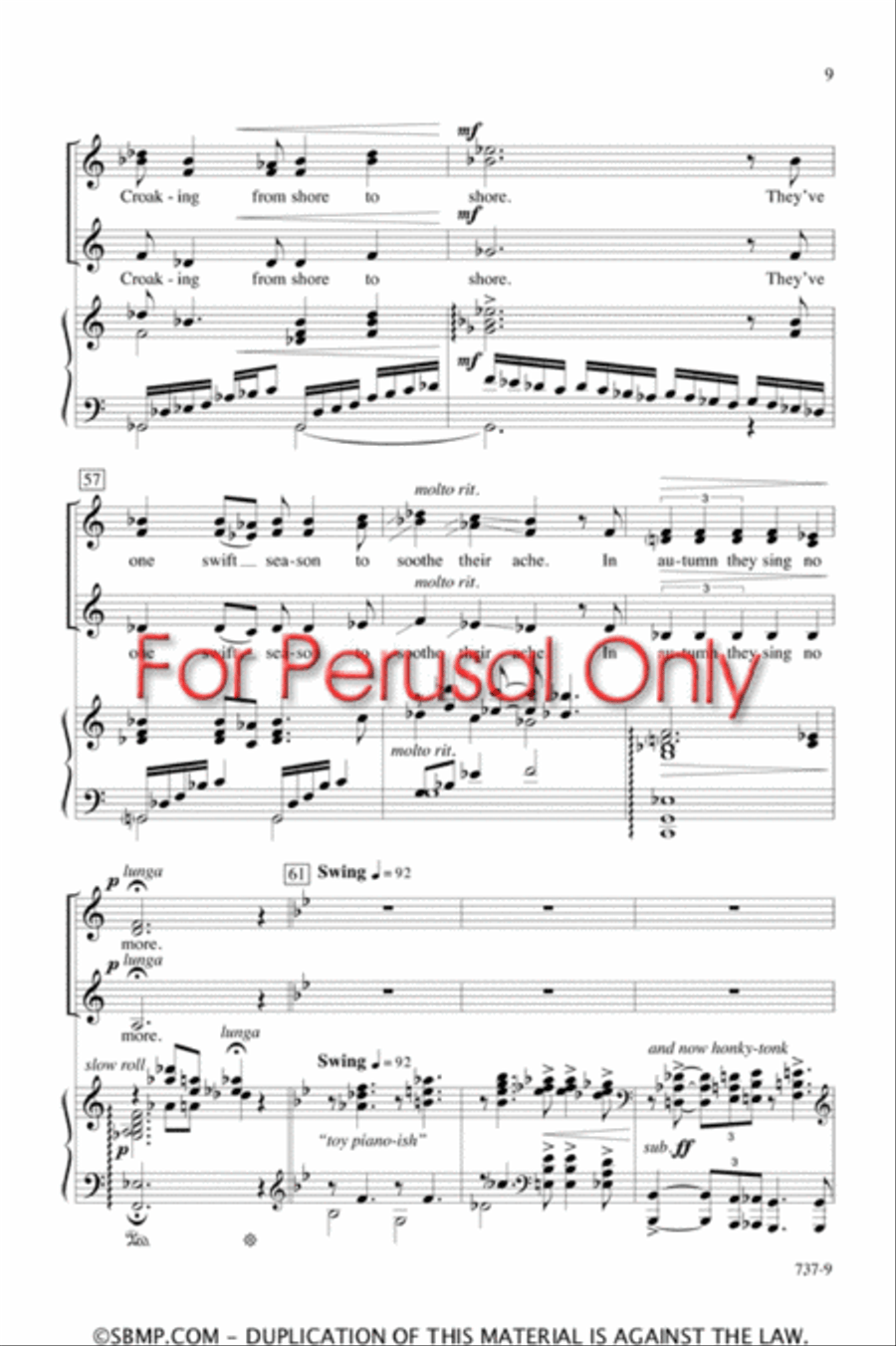 Alley Cat Love Song - SSA Octavo SSA scores gallery preview page 8