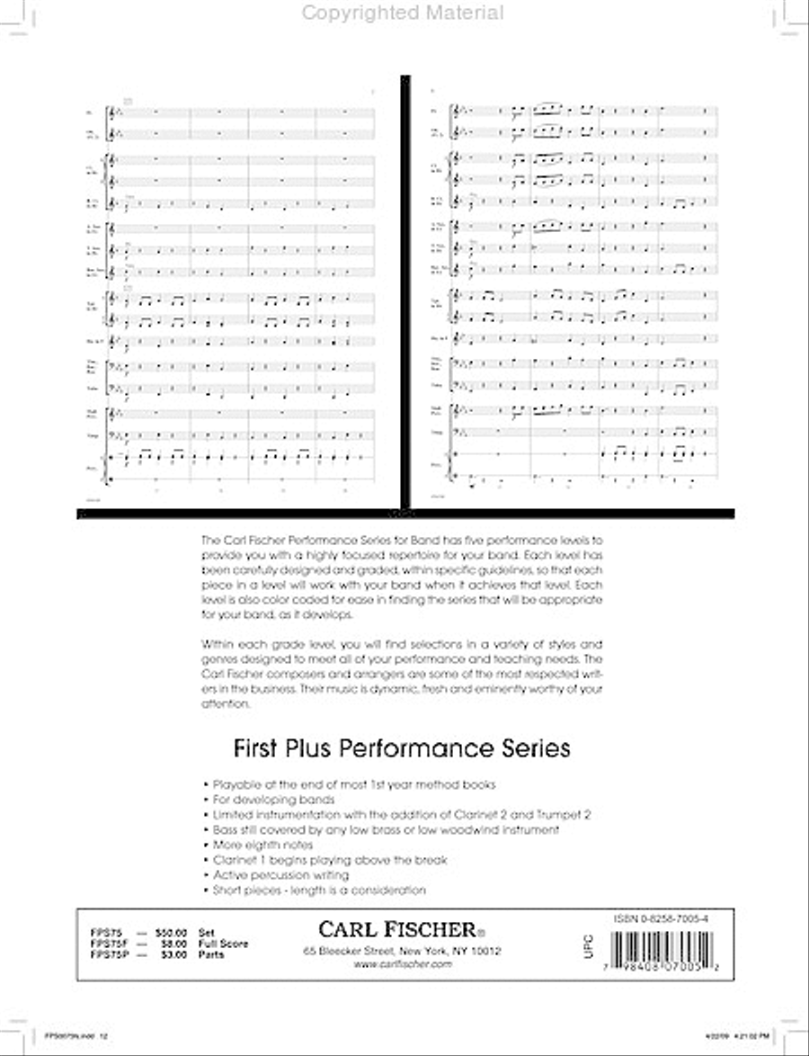 In a Quiet Place Concert Band scores gallery preview page 13