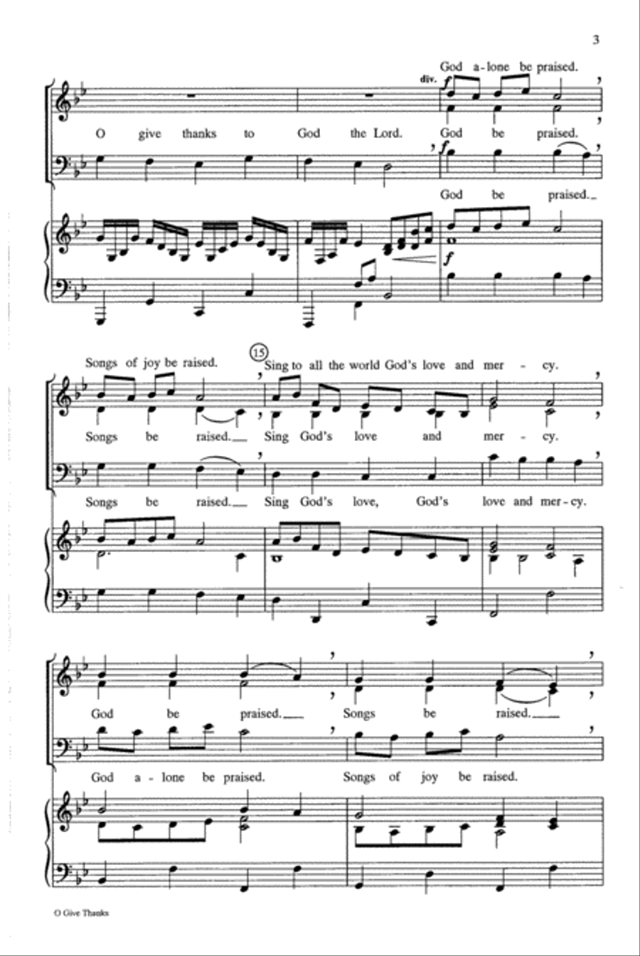 O Give Thanks SSA scores gallery preview page 3