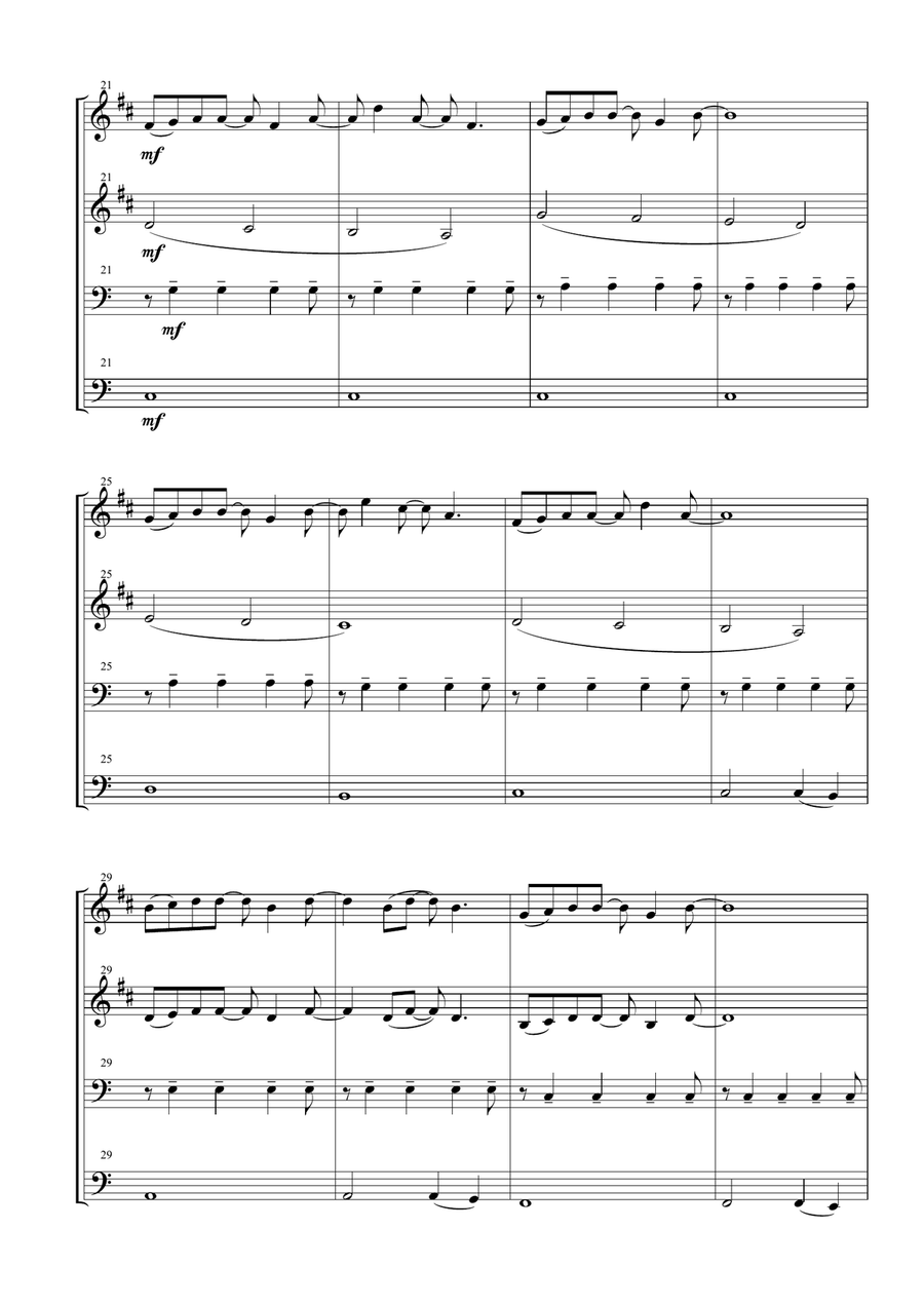 Forrest Gump - Main Title (Feather Theme) from the Paramount Motion Picture FORREST GUMP Brass Ensemble scores gallery preview page 4
