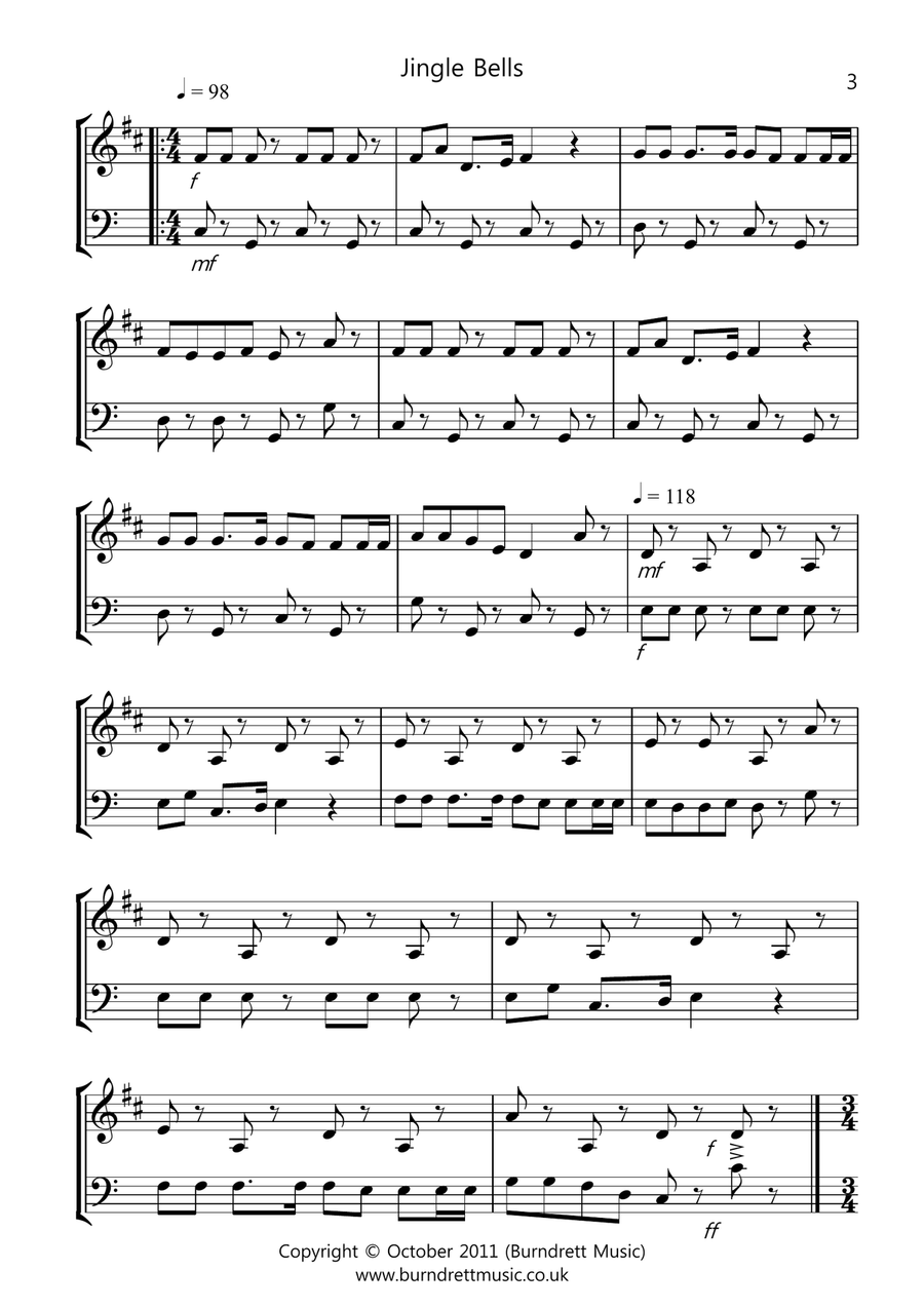 8 Easy Christmas Duets for Clarinet And Bassoon 8 Easy Christmas Duets for Clarinet And Bassoon Woodwind Duet scores gallery preview page 3