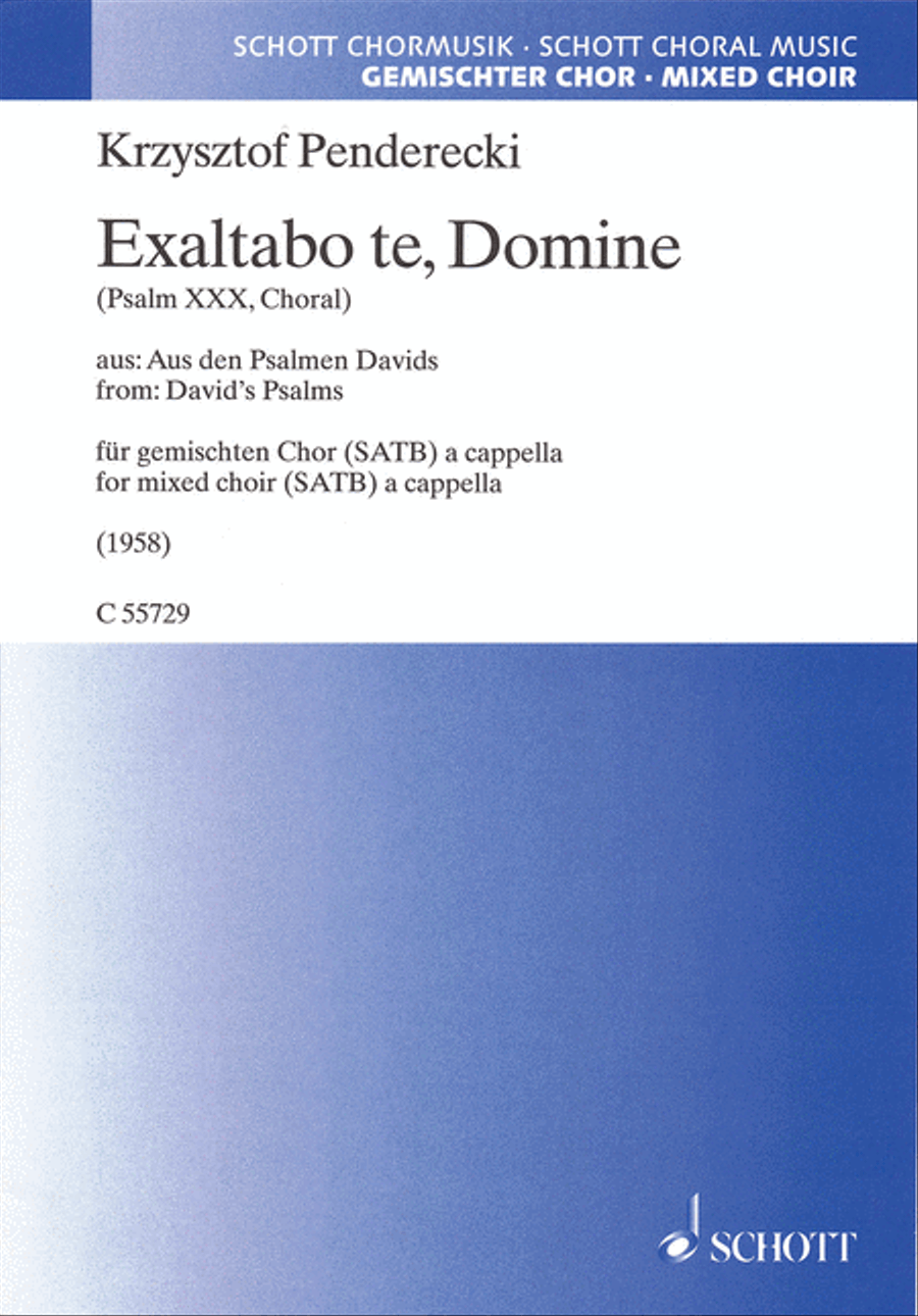 Exaltabo te, Domine (Psalm 30) 4-Part scores gallery preview page 1