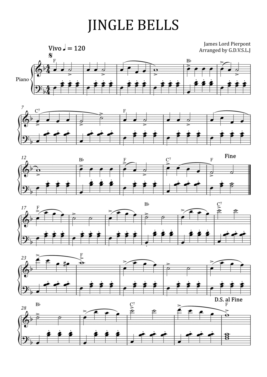 Jingle Bells in F Major