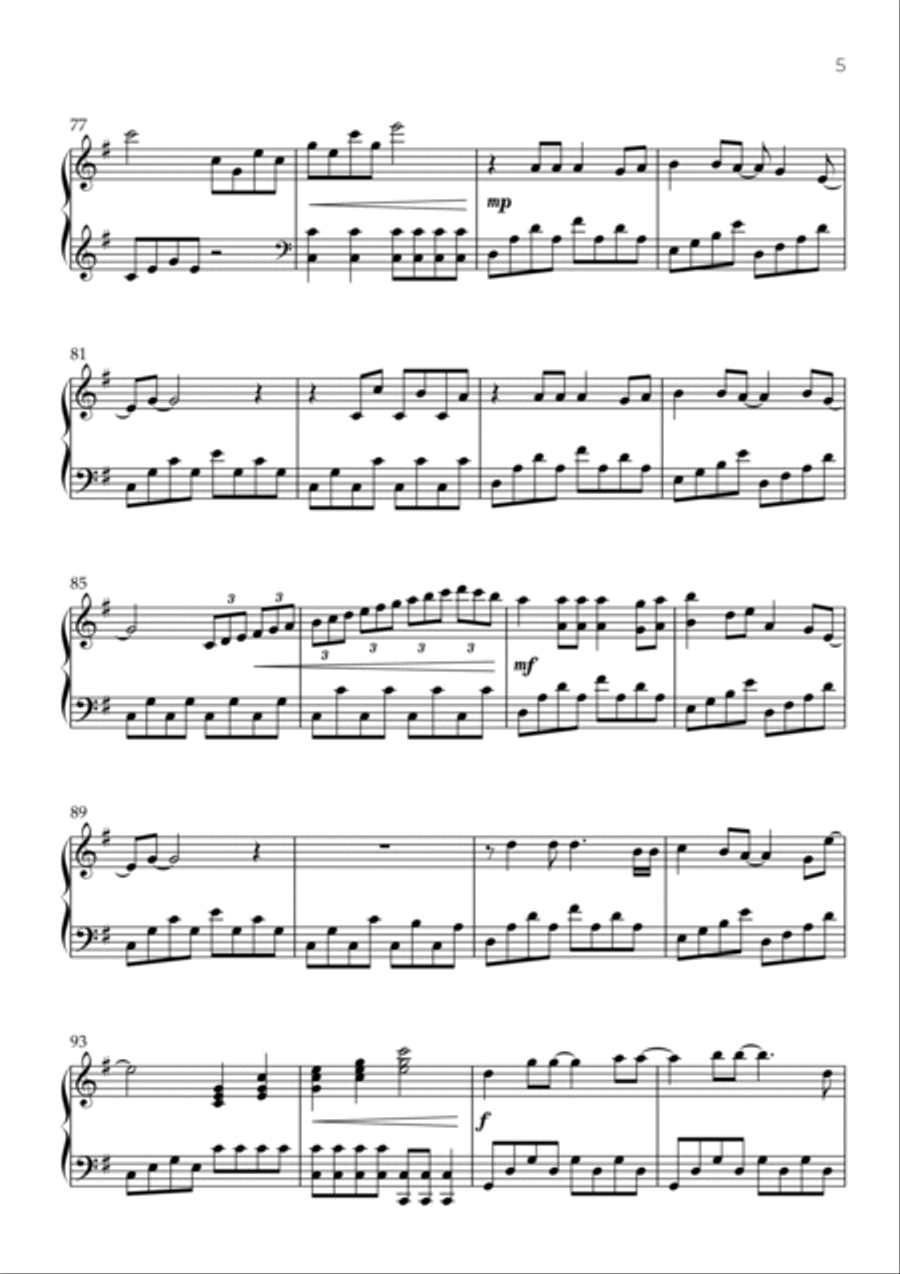 A Million Dreams A Million Dreams Piano Solo scores gallery preview page 5