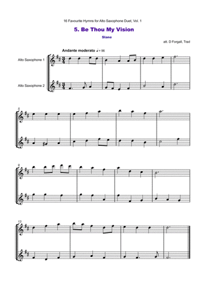 16 Favourite Hymns Vol.1 for Alto Saxophone Duet