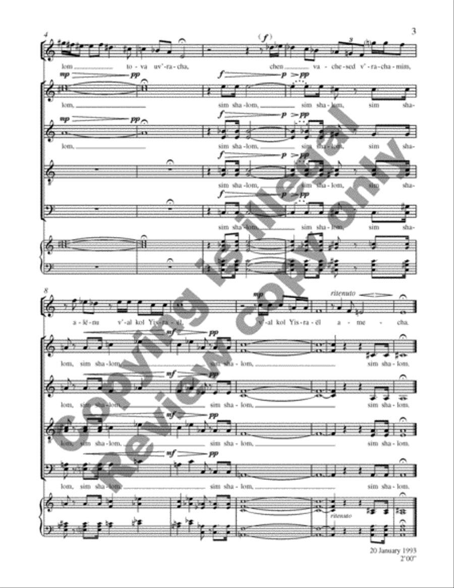 Sim Shalom Divisi scores gallery preview page 3