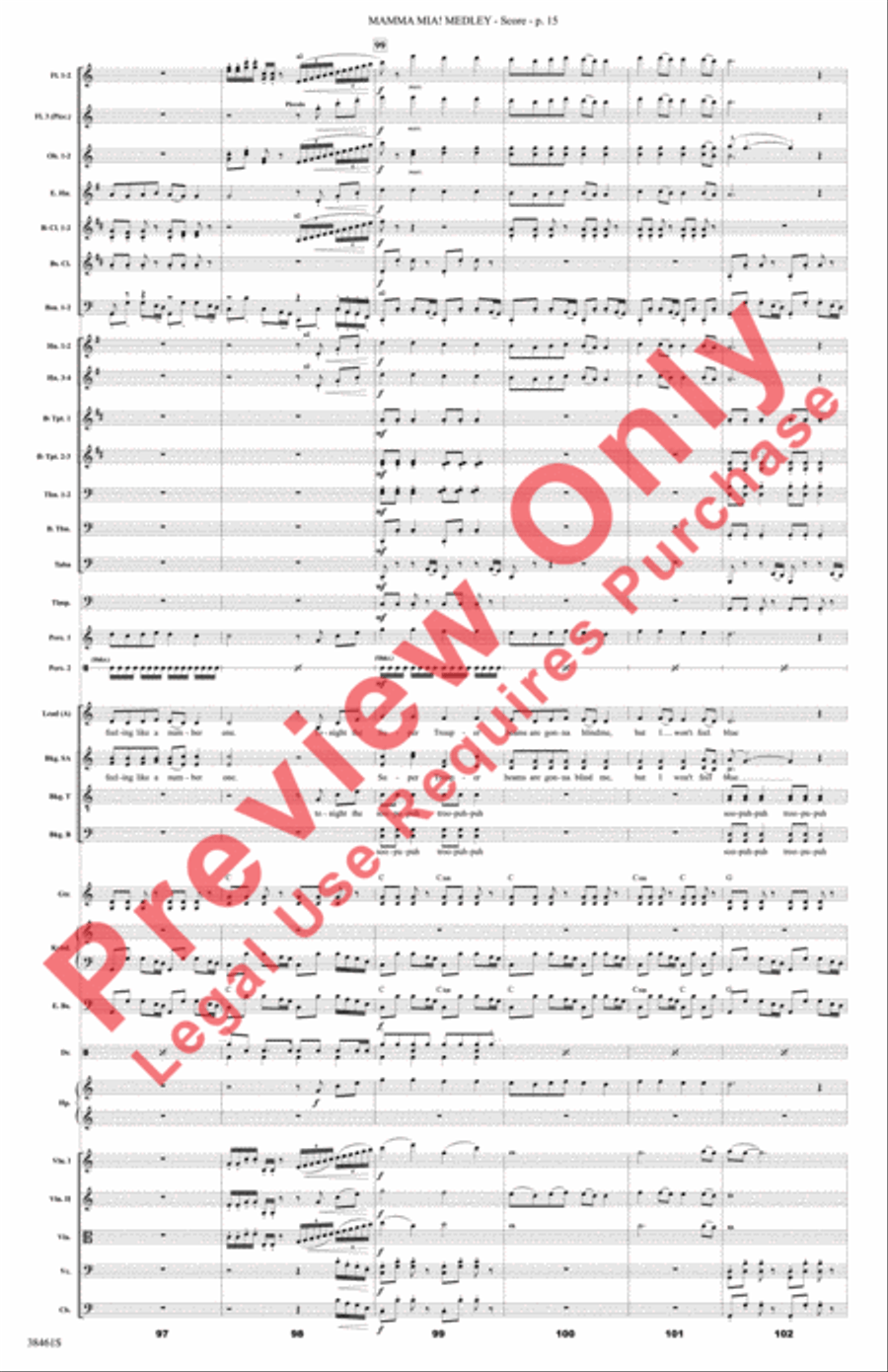 Mamma Mia! Medley Mamma Mia! Medley Full Orchestra scores gallery preview page 16
