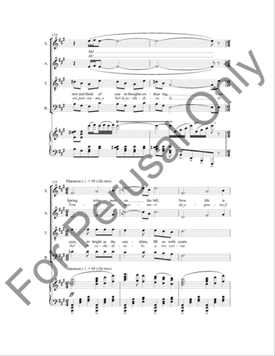 Song Of Spring 4-Part scores gallery preview page 12