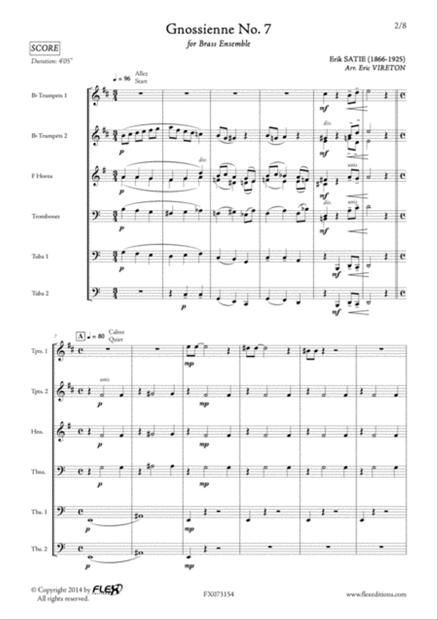 Gnossienne No. 7 Gnossienne No. 7 Horn scores gallery preview page 2