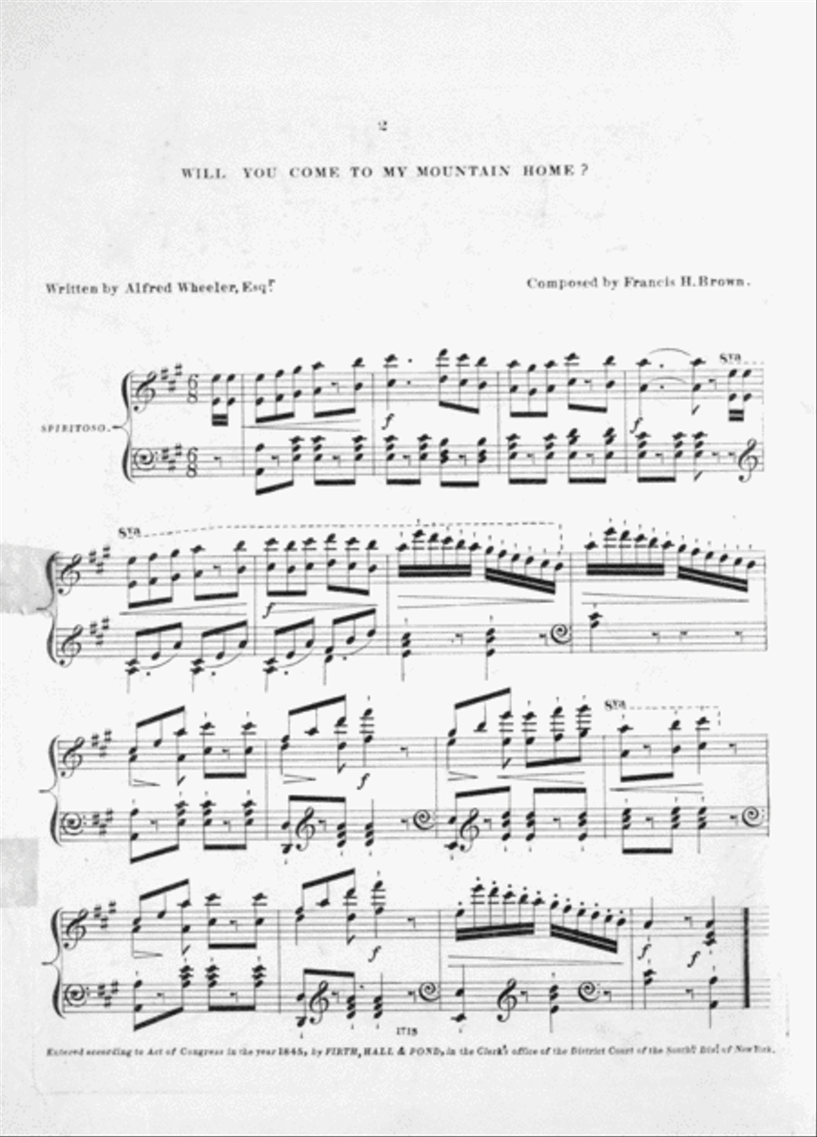 Will You Come To My Mountain Home? Song Voice scores gallery preview page 2