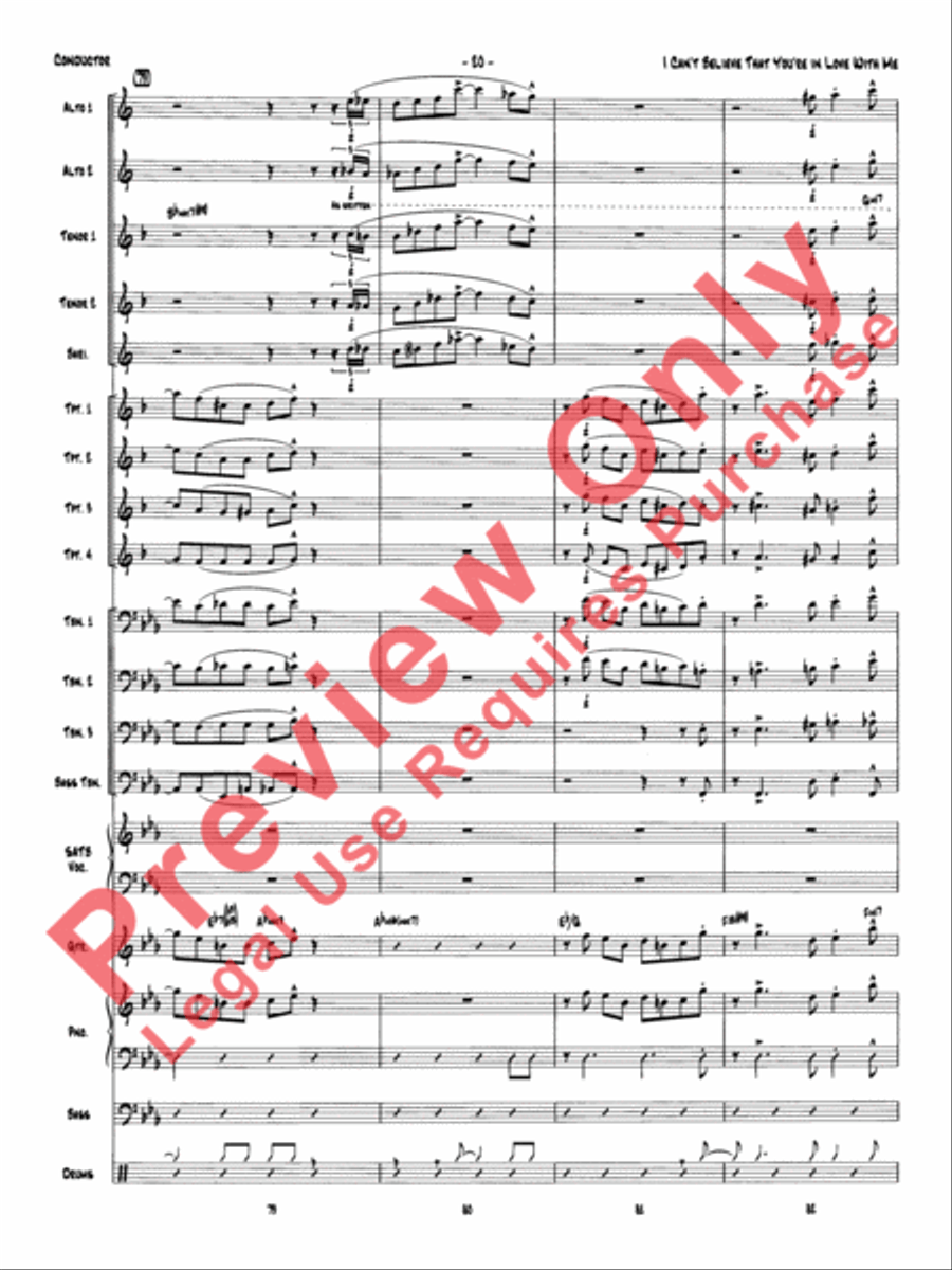 I Can't Believe That You're in Love with Me (score only) Jazz Ensemble scores gallery preview page 23