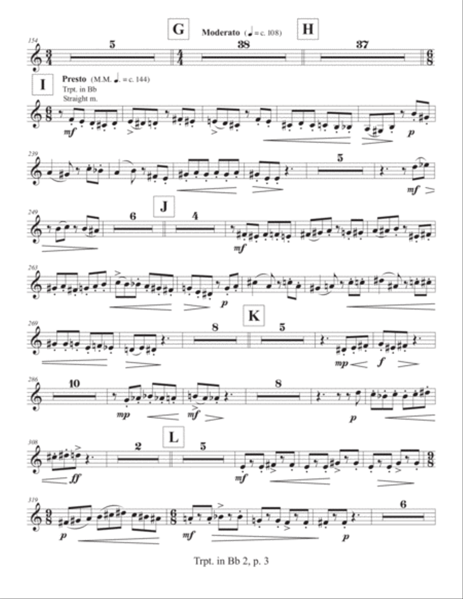 Concerto for Concert Band (2011) Trumpet 2 Concert Band scores gallery preview page 3