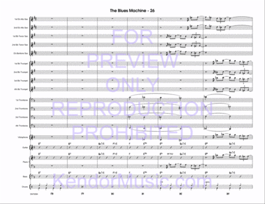 Blues Machine, The Blues Machine, The Jazz Ensemble scores gallery preview page 27