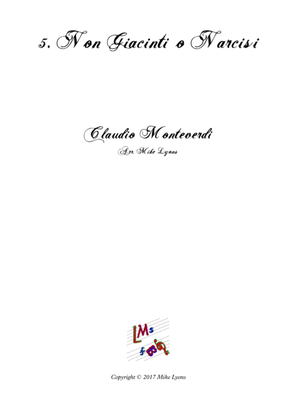 Book cover for Monteverdi Second Book of Madrigals - No 5 Non Giacinti o Narcisi
