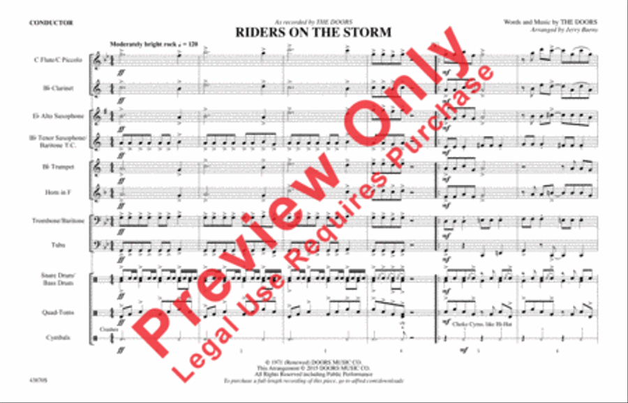 Riders on the Storm Riders on the Storm Marching Band scores gallery preview page 2