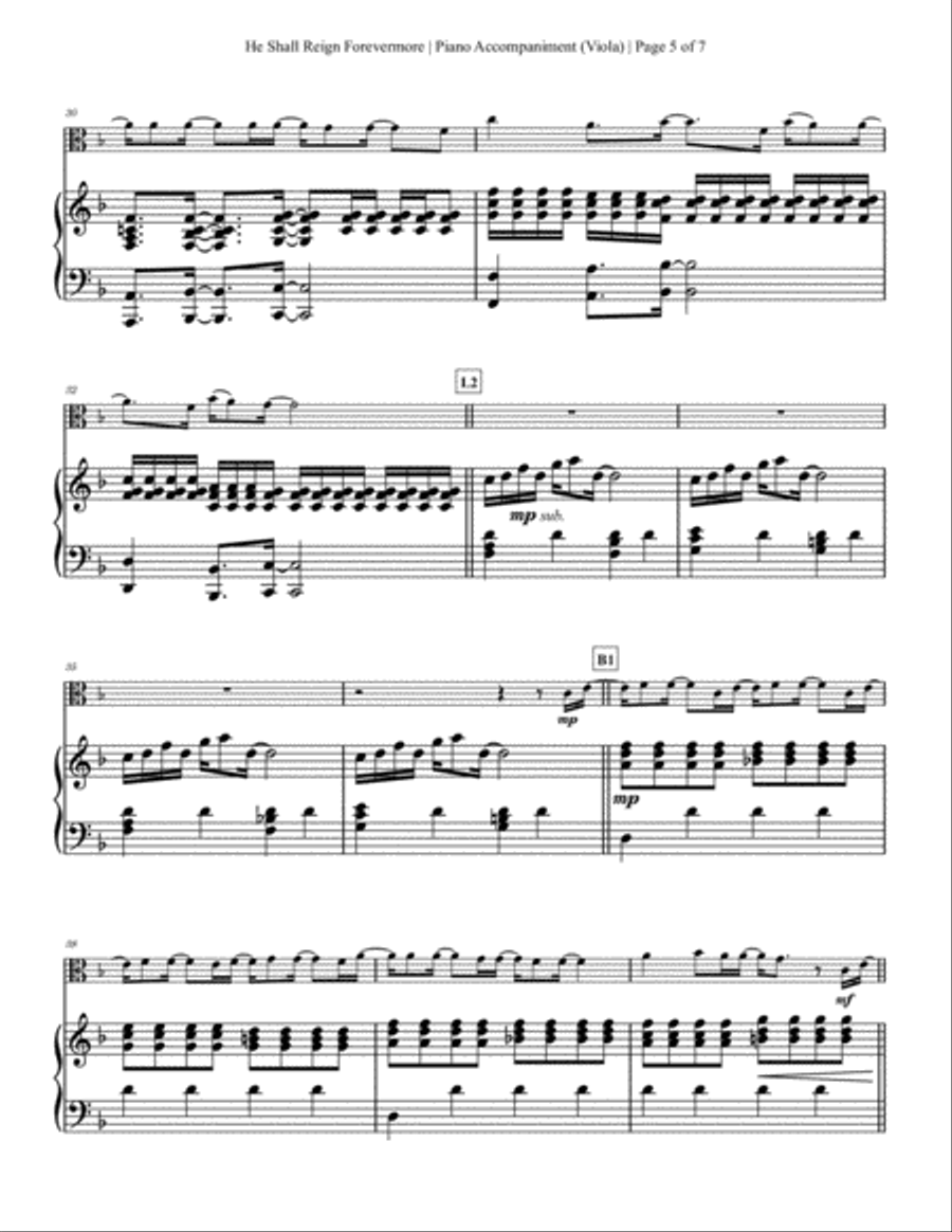 He Shall Reign Forevermore Viola scores gallery preview page 5