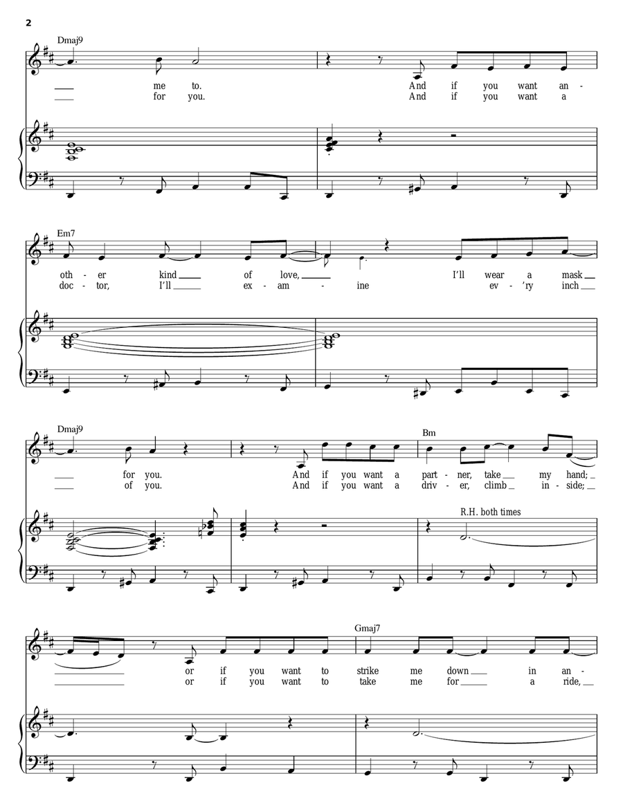 I'm Your Man I'm Your Man Piano, Vocal scores gallery preview page 2