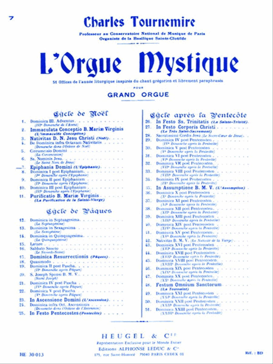 L'orgue Mystique Vol.7: Epiphania Domini (organ) Organ scores gallery preview page 1