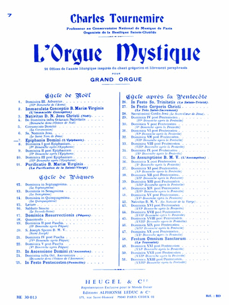 L'orgue Mystique Vol.7: Epiphania Domini (organ)