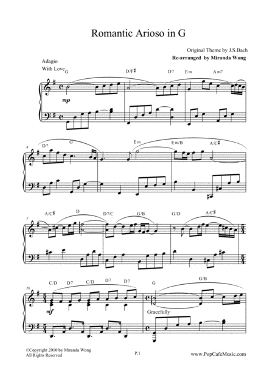 Romantic Arioso in G - Romantic Piano Music Romantic Arioso in G - Romantic Piano Music Piano Solo scores gallery preview page 2