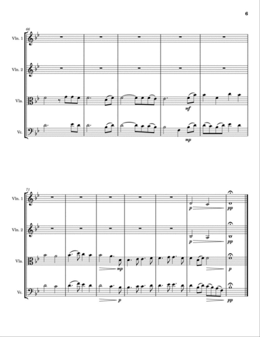 Lord, I Need You String Quartet scores gallery preview page 6
