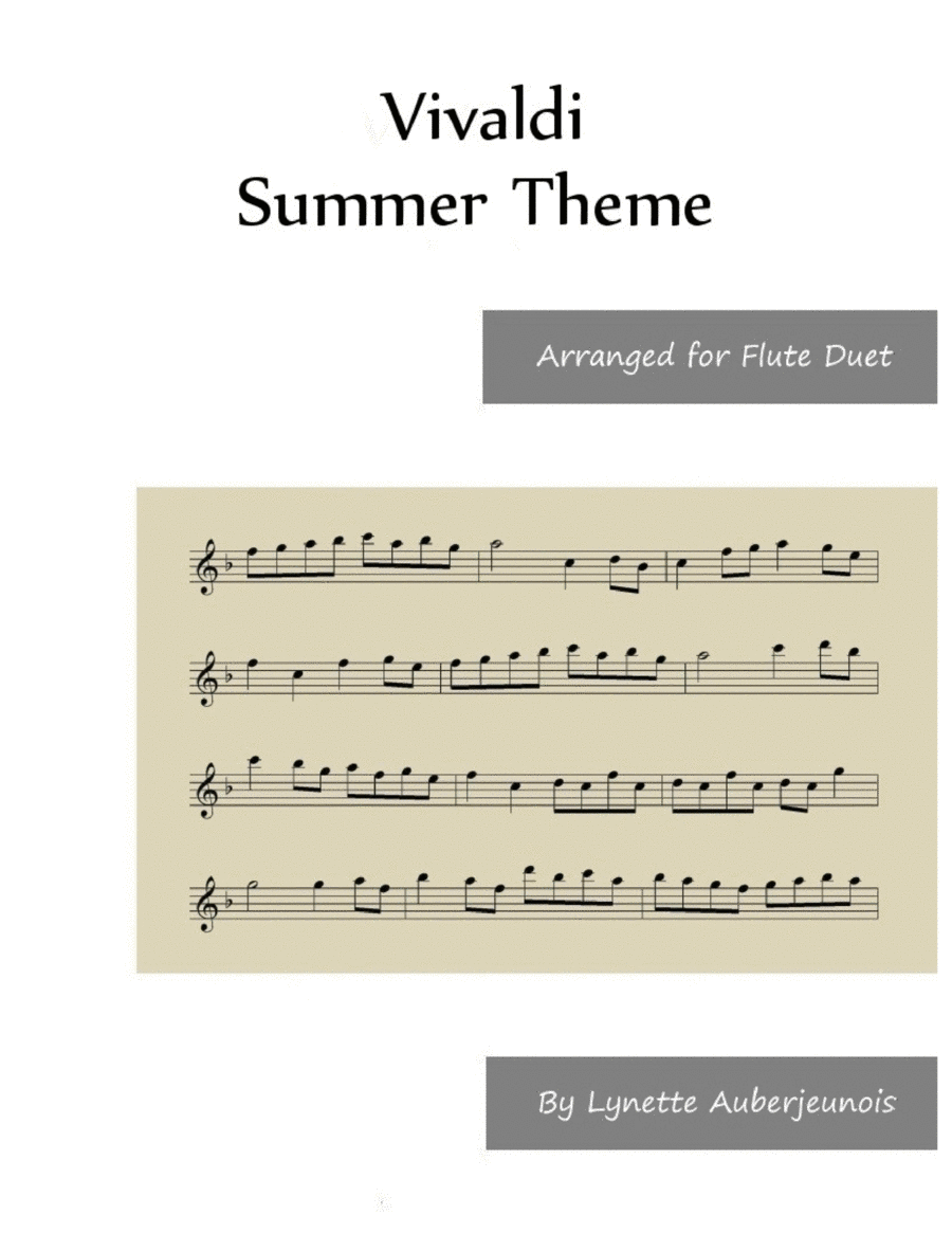Summer Theme - Flute Duet image number null