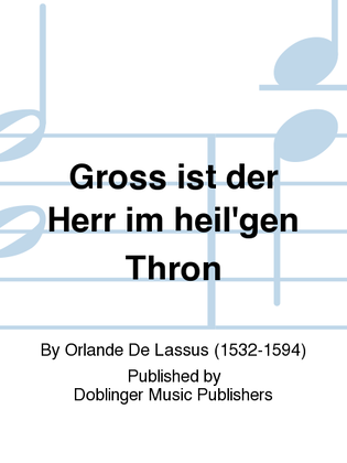 Book cover for Gross ist der Herr im heil'gen Thron