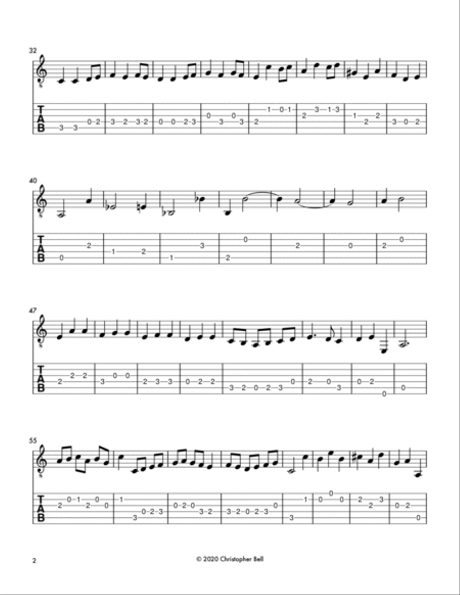1st Ricercare - Gabrielli Classical Guitar scores gallery preview page 2