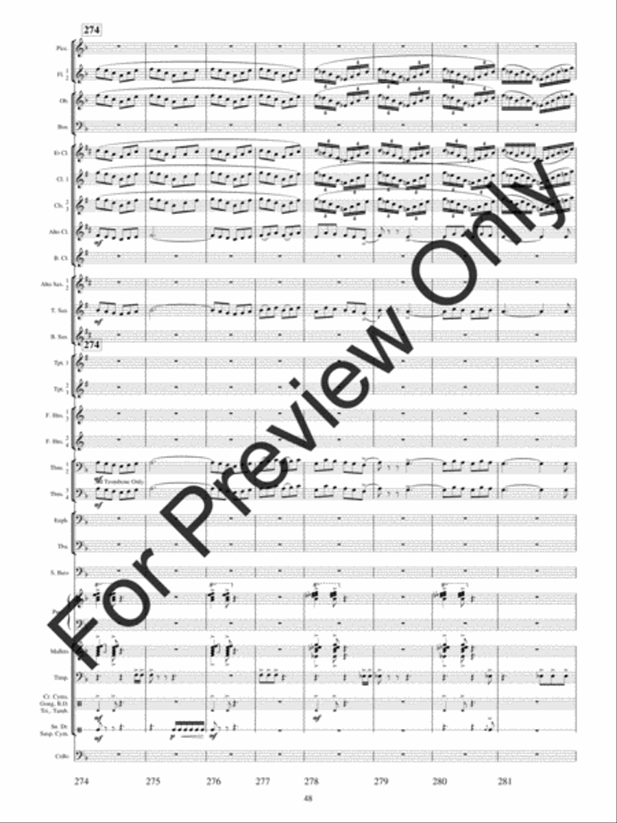 Festival Variations Concert Band scores gallery preview page 51