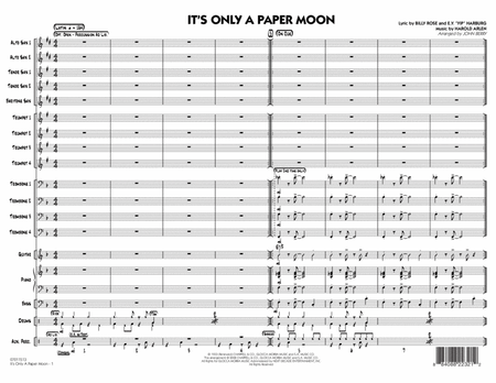 It's Only a Paper Moon - Conductor Score (Full Score)