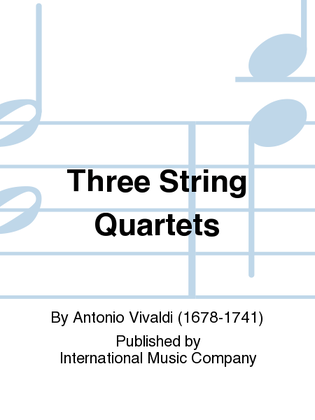 Book cover for Three String Quartets
