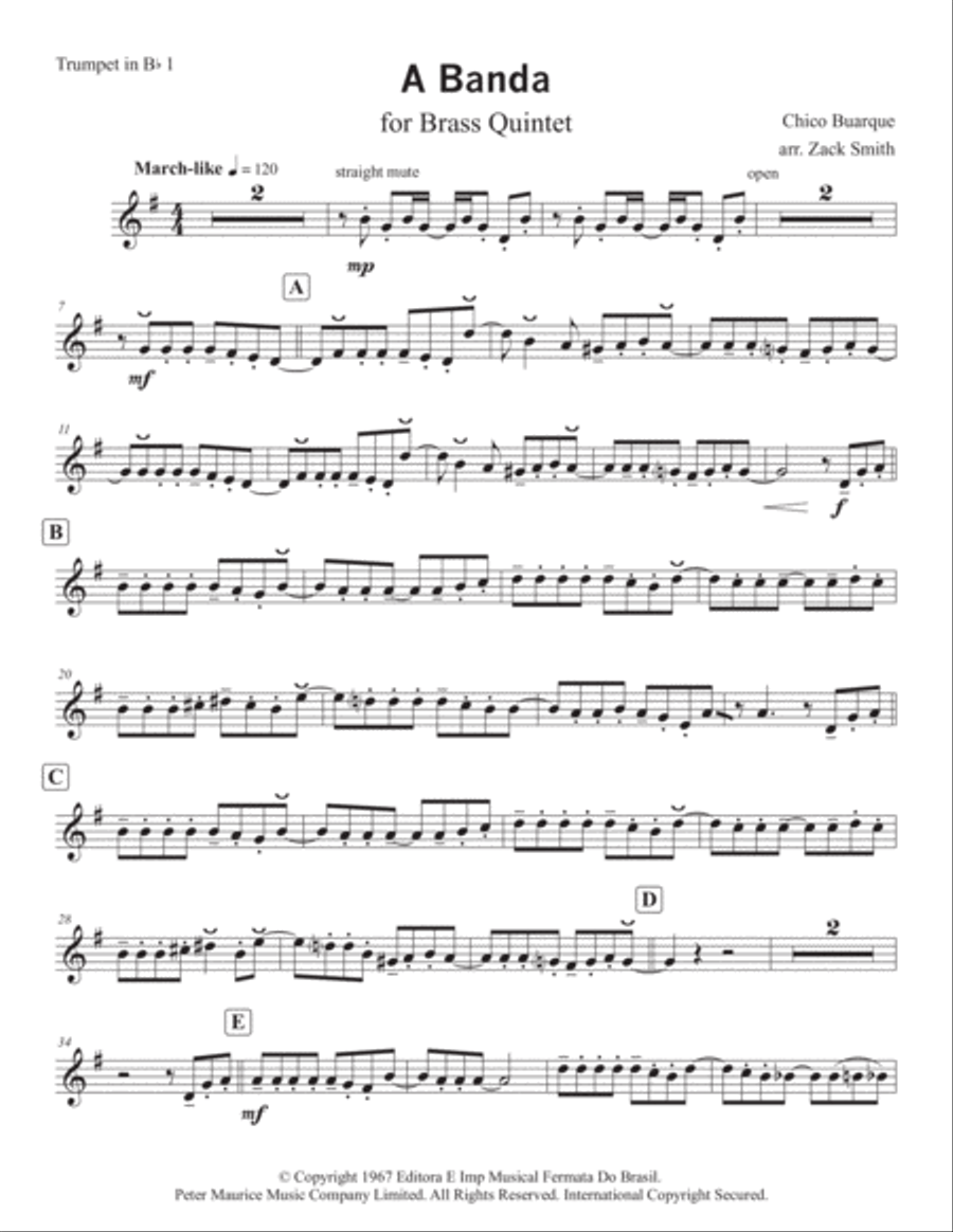 A Banda - Brass Ensemble - Digital Sheet Music | Sheet Music