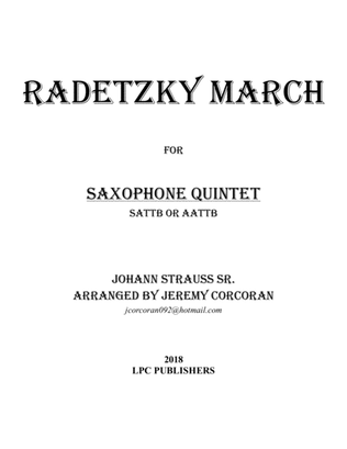 Book cover for Radetzky March for Saxophone Quintet (SATTB or AATTB)