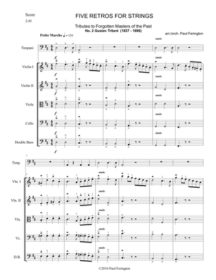 RETRO STUDY NO. 2 "Tributes to Forgotten Masters" [Gustav Tritant] for String Orchestra